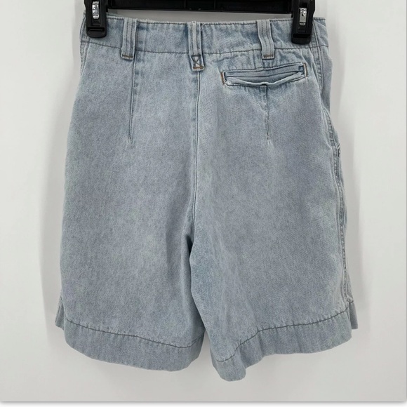 No Problem Vintage Denim Shorts Pleated Front Mom Light Wash 80s - Picture 4 of 4